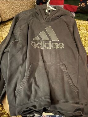 adidas Black Pullover Hoodie Sweatshirt